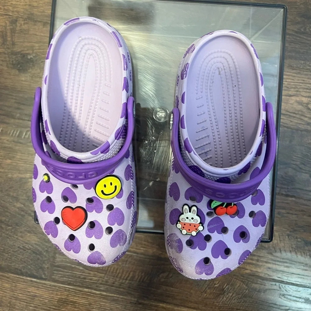 Crocs Kids Classic Easy Icon Clog Size J3 Color Purple